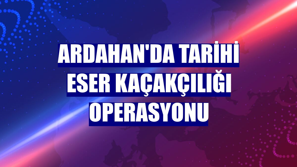 Ardahan'da tarihi eser kaçakçılığı operasyonu