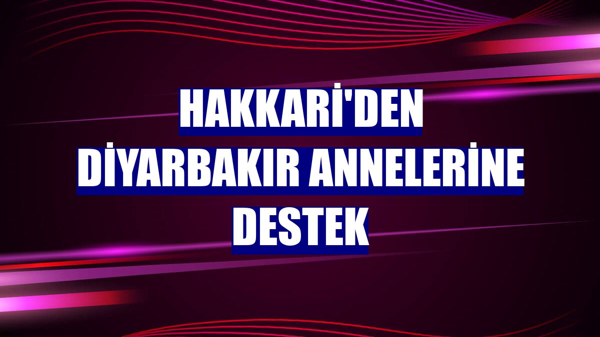 Hakkari'den Diyarbakır annelerine destek