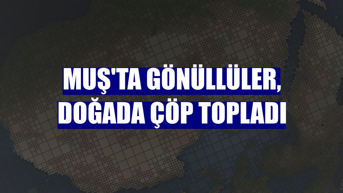 Muş'ta gönüllüler, doğada çöp topladı