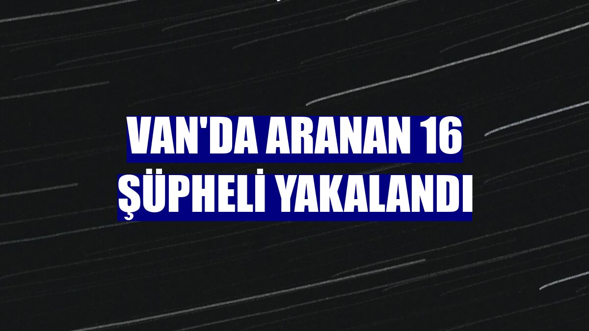 Van'da aranan 16 şüpheli yakalandı