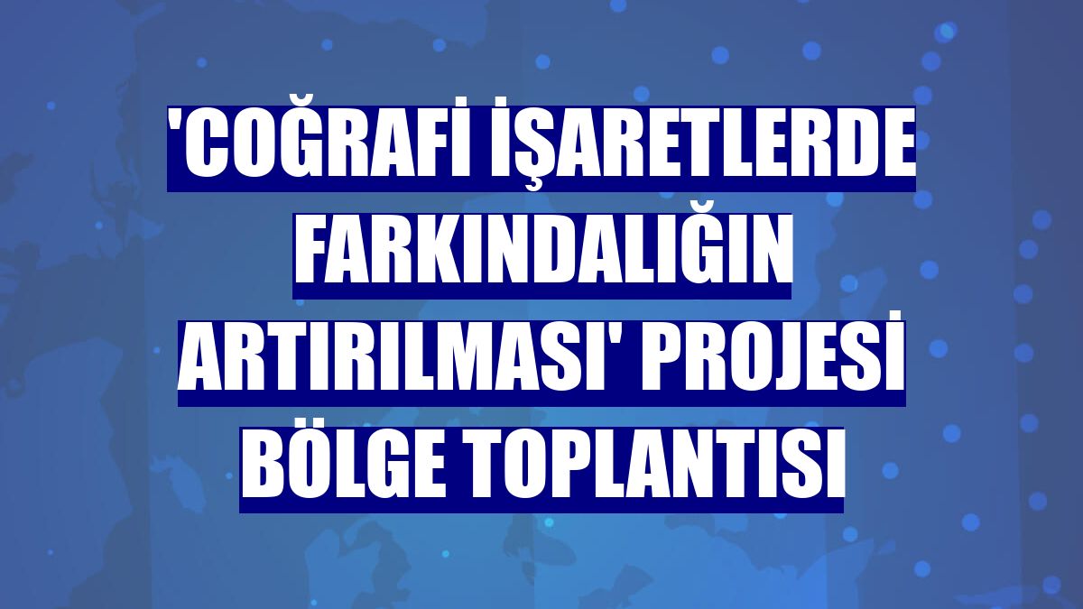 'Coğrafi İşaretlerde Farkındalığın Artırılması' projesi bölge toplantısı