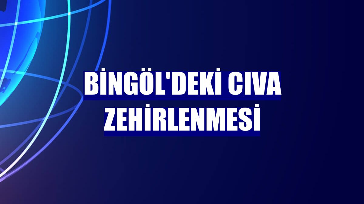 Bingöl'deki cıva zehirlenmesi