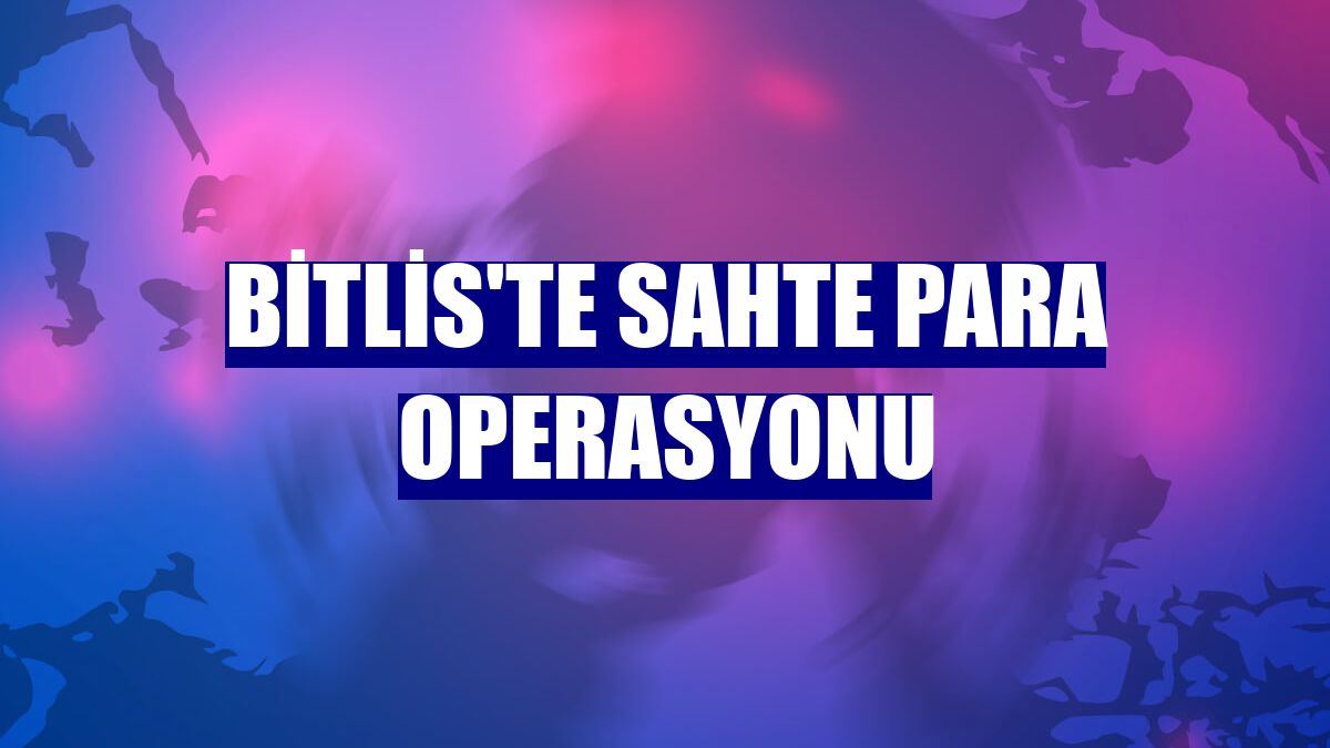 Bitlis'te sahte para operasyonu