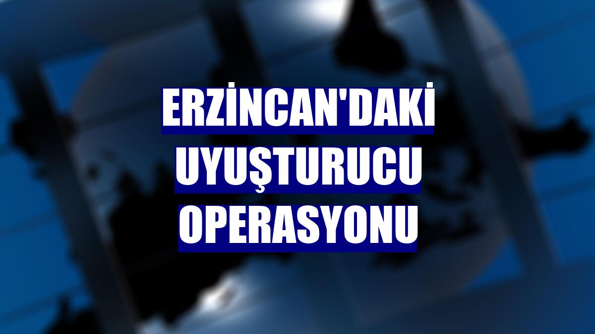 Erzincan'daki uyuşturucu operasyonu