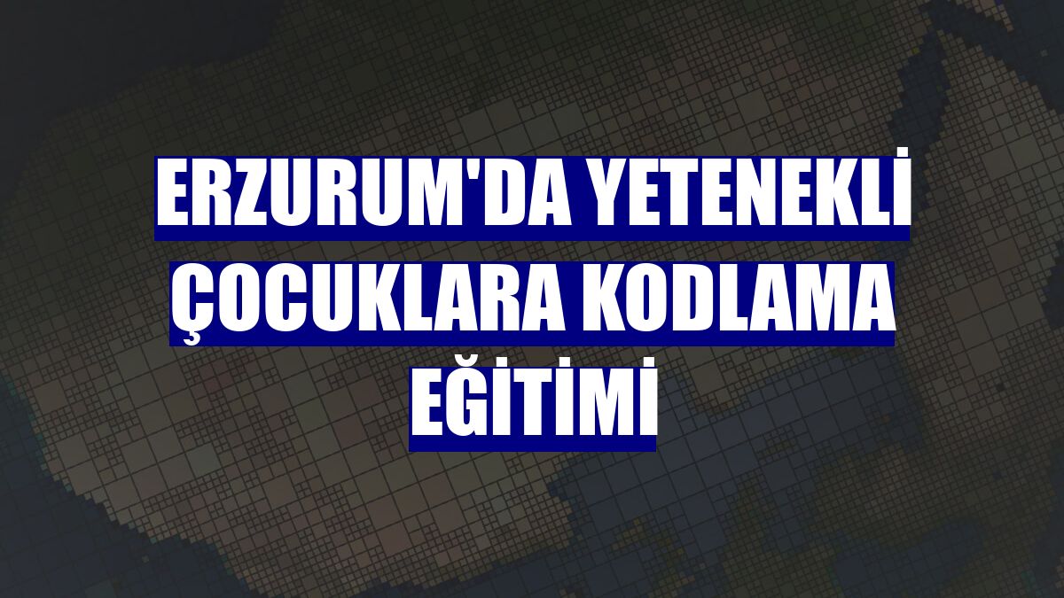 Erzurum'da yetenekli çocuklara kodlama eğitimi