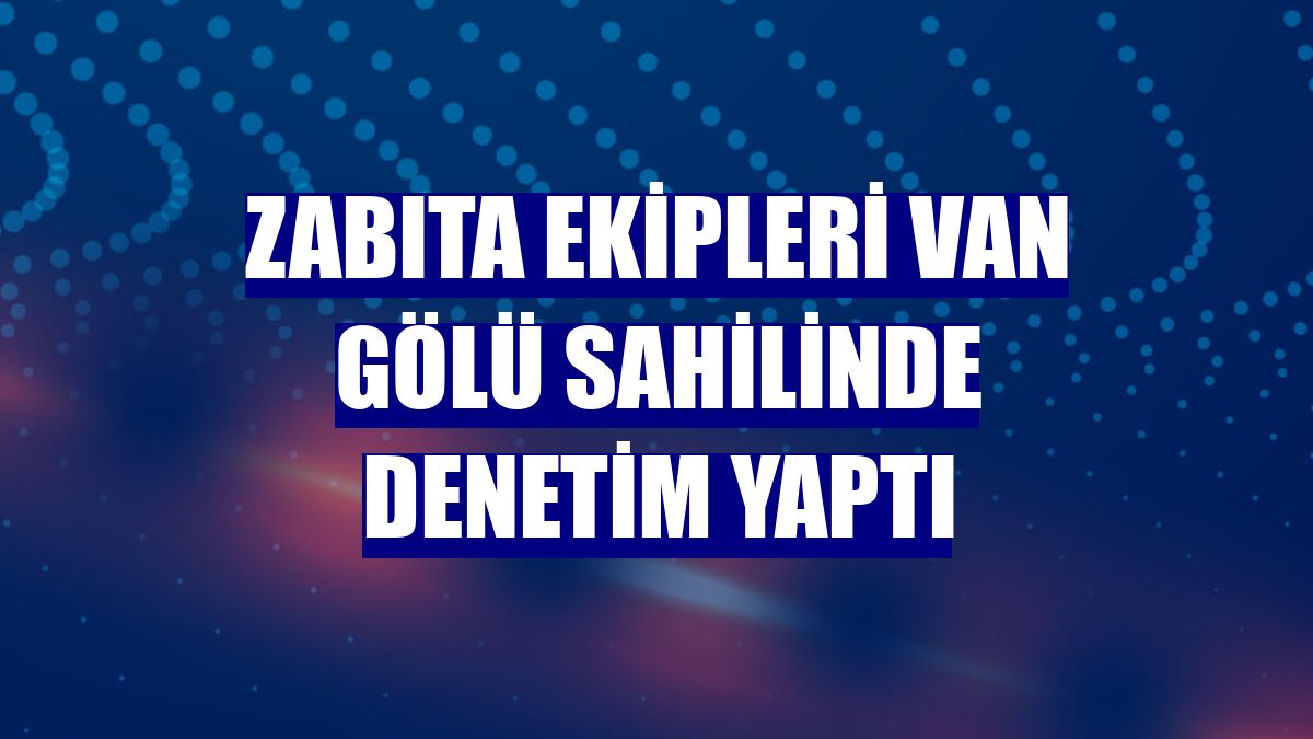 Zabıta ekipleri Van Gölü sahilinde denetim yaptı