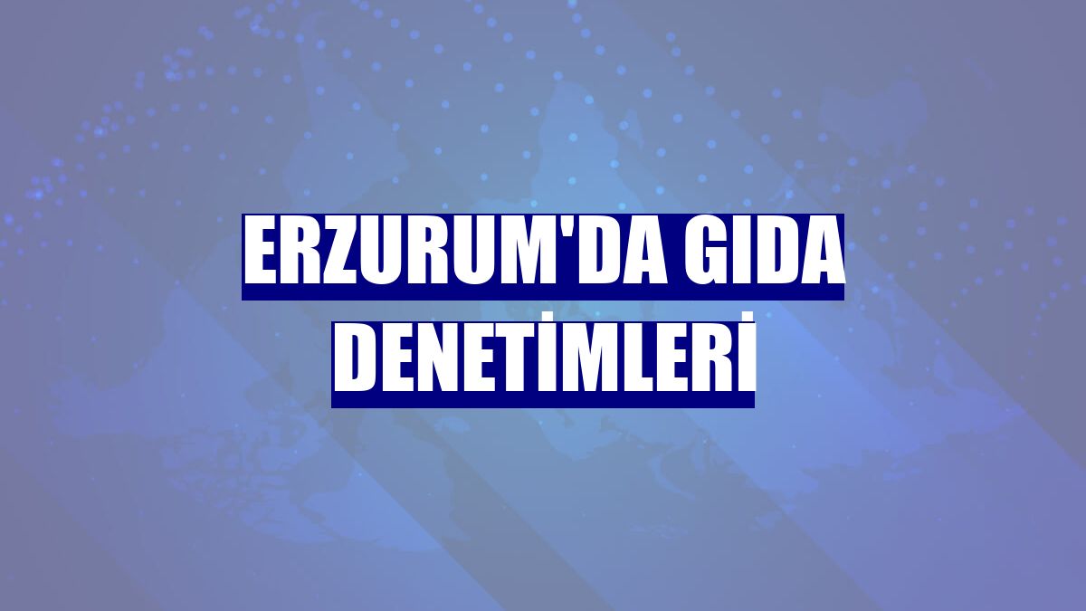 Erzurum'da gıda denetimleri