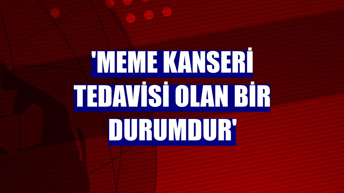'Meme kanseri tedavisi olan bir durumdur'