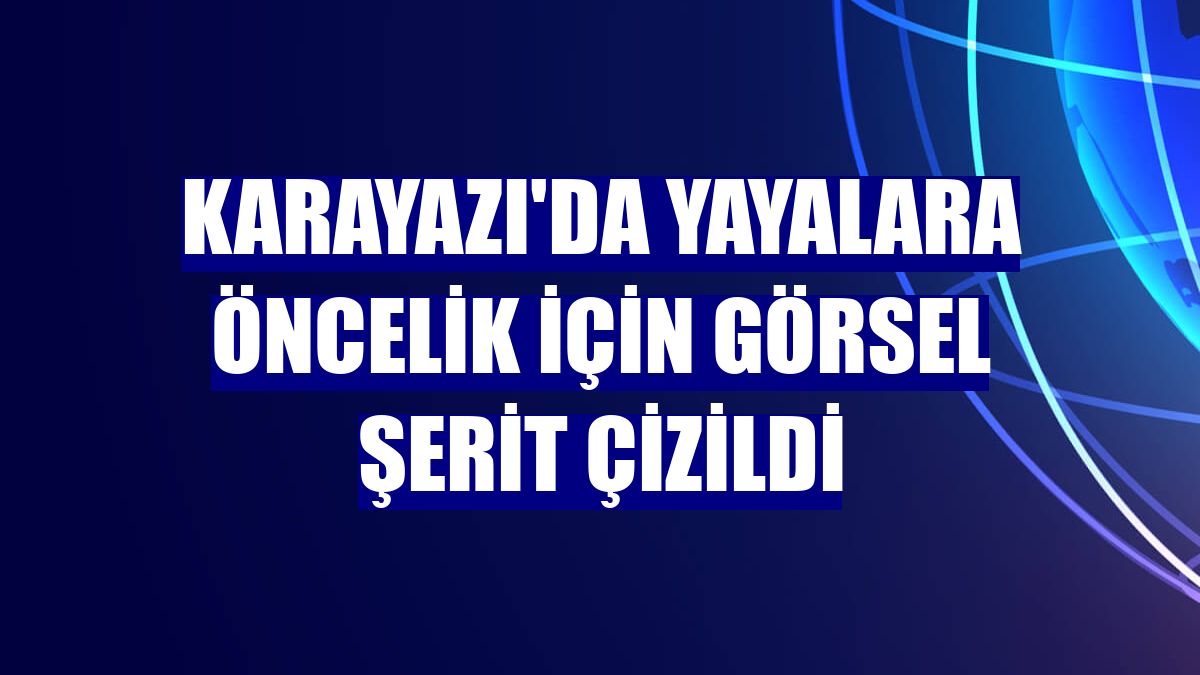 Karayazı'da yayalara öncelik için görsel şerit çizildi