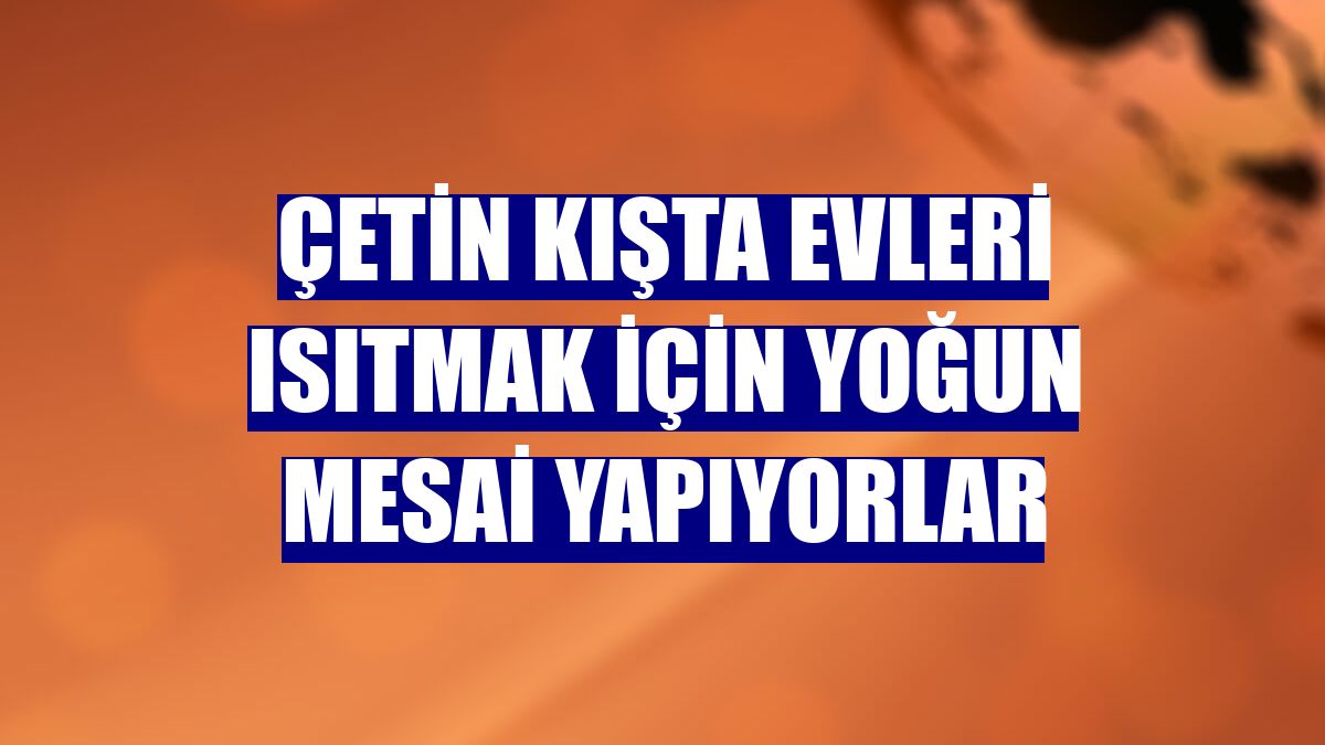 Çetin kışta evleri ısıtmak için yoğun mesai yapıyorlar