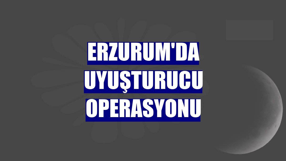 Erzurum'da uyuşturucu operasyonu