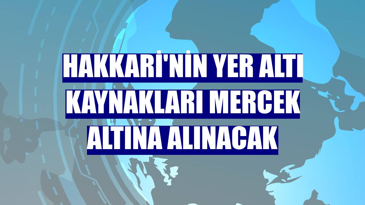 Hakkari'nin yer altı kaynakları mercek altına alınacak
