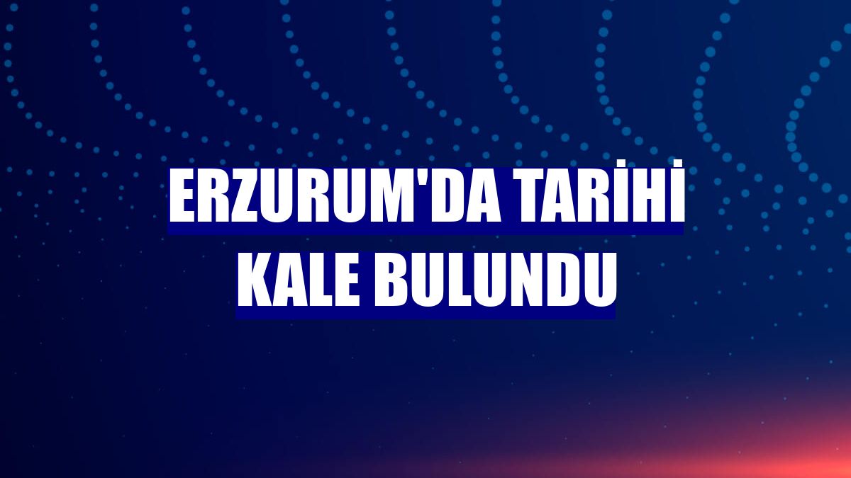 Erzurum'da tarihi kale bulundu