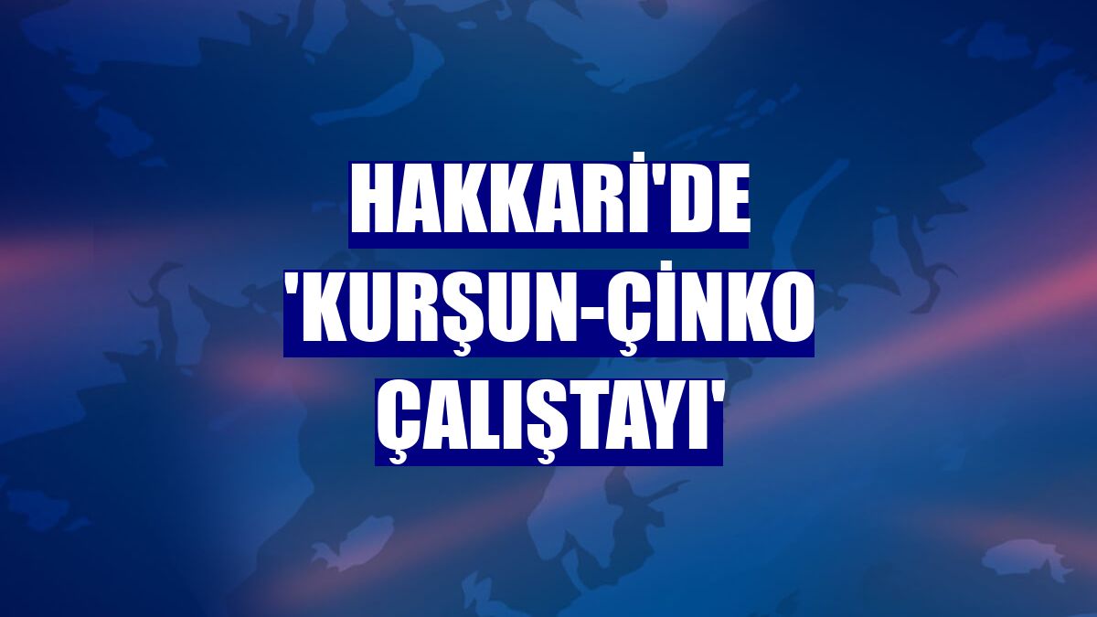 Hakkari'de 'Kurşun-Çinko Çalıştayı'
