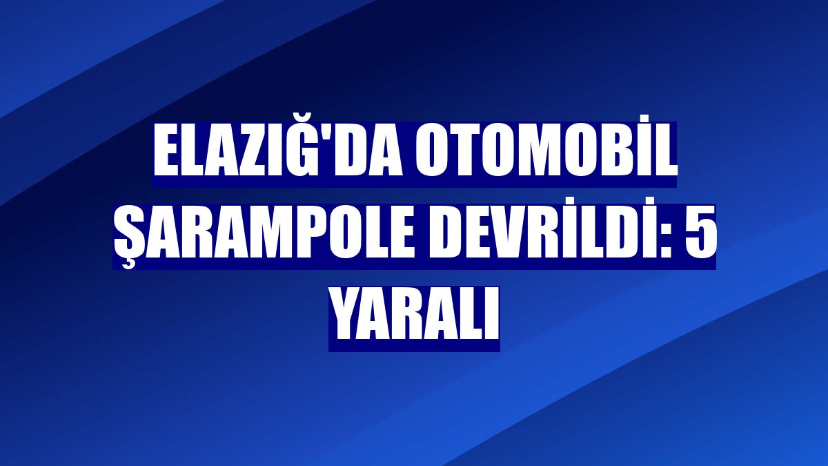 Elazığ'da otomobil şarampole devrildi: 5 yaralı