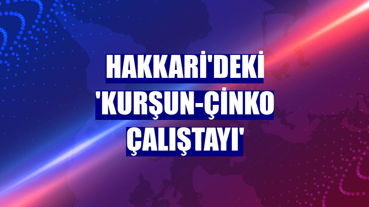 Hakkari'deki 'Kurşun-Çinko Çalıştayı'
