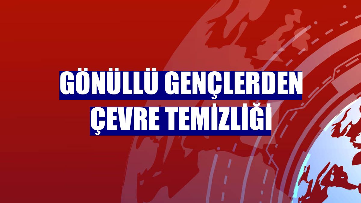Gönüllü gençlerden çevre temizliği