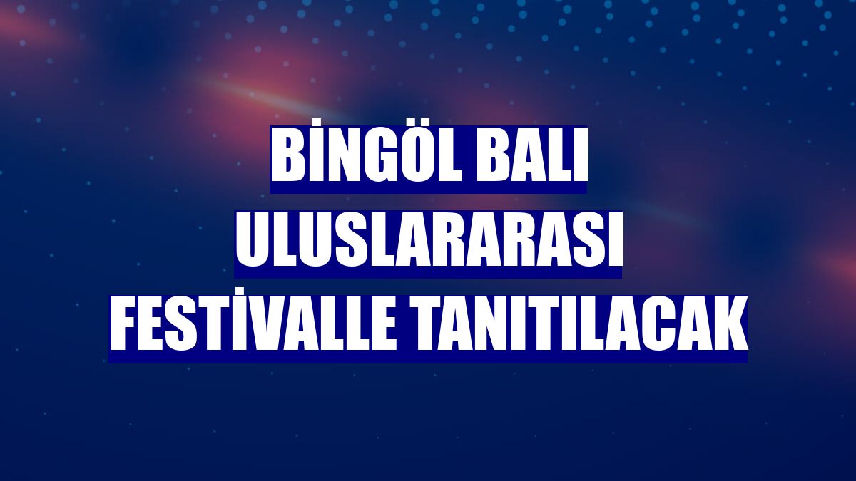 Bingöl balı uluslararası festivalle tanıtılacak