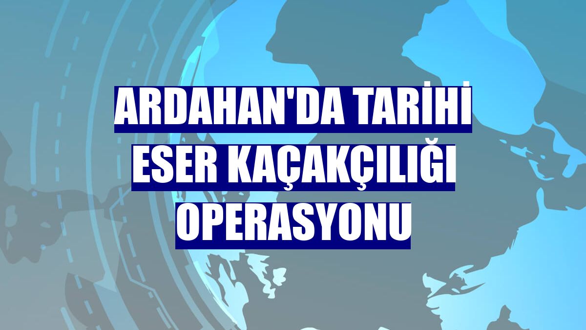 Ardahan'da tarihi eser kaçakçılığı operasyonu
