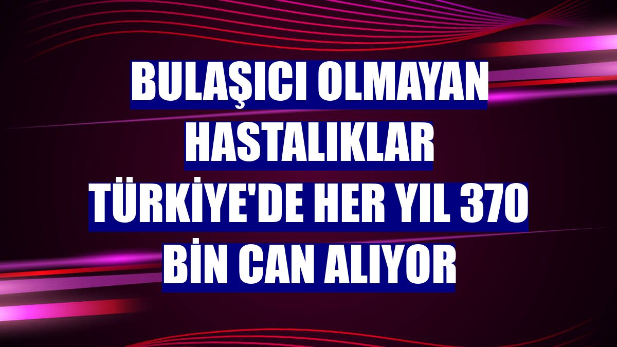Bulaşıcı olmayan hastalıklar Türkiye'de her yıl 370 bin can alıyor