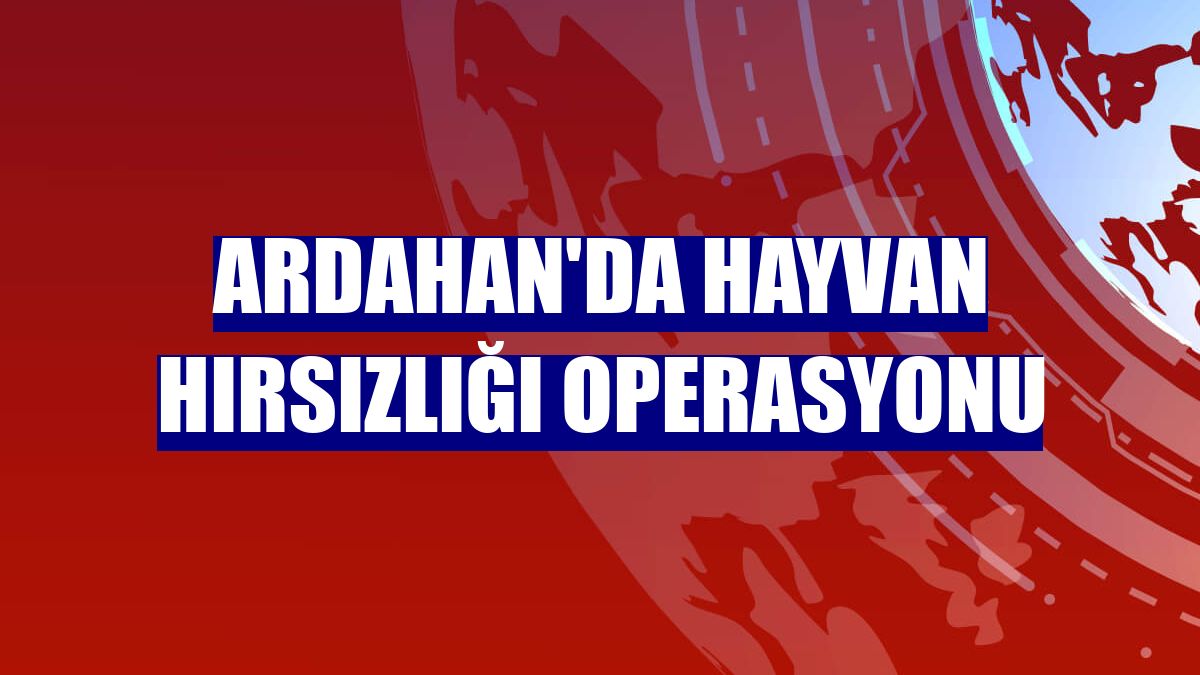 Ardahan'da hayvan hırsızlığı operasyonu
