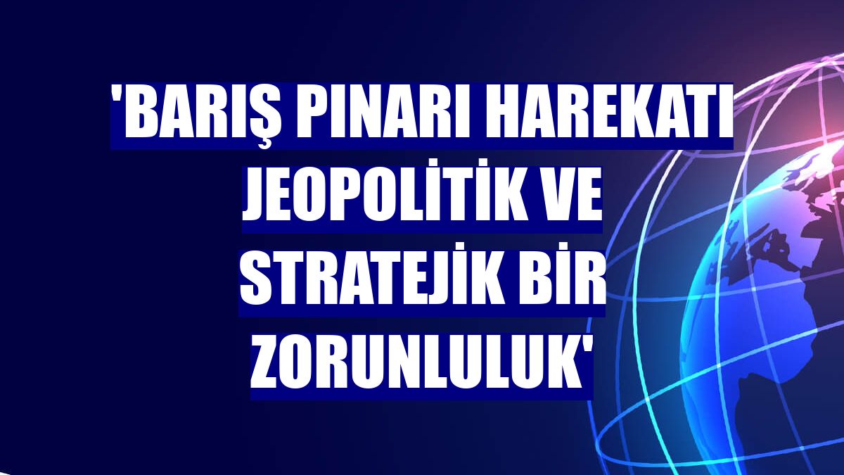 'Barış Pınarı Harekatı jeopolitik ve stratejik bir zorunluluk'