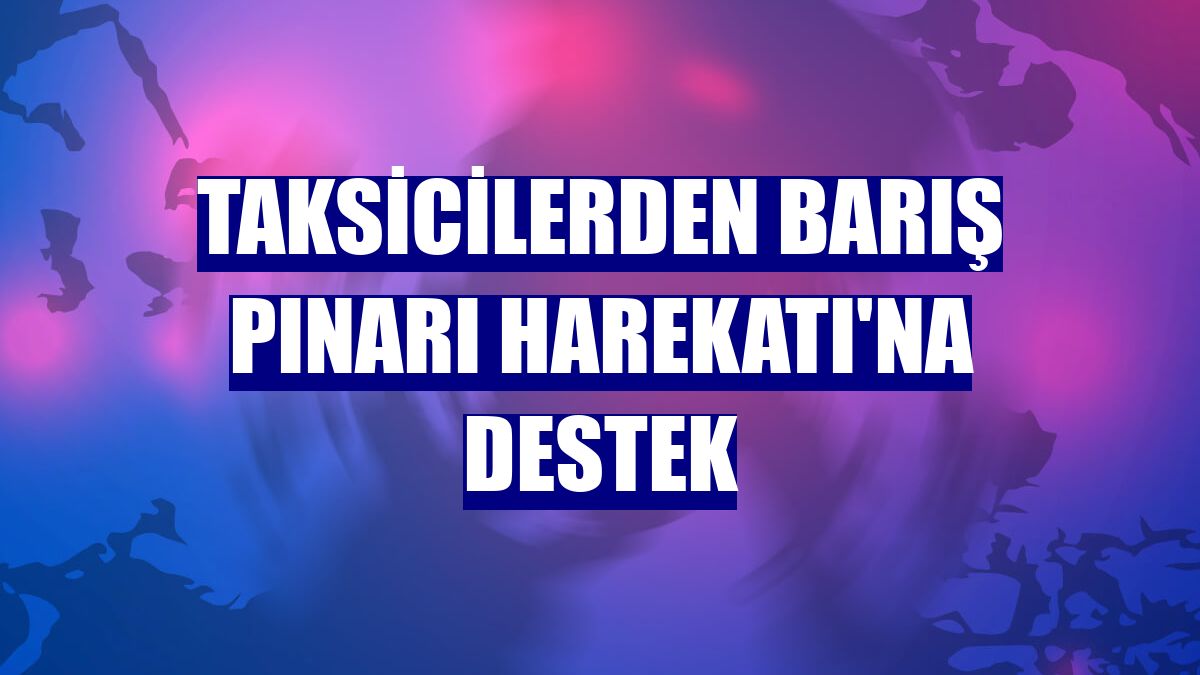 Taksicilerden Barış Pınarı Harekatı'na destek