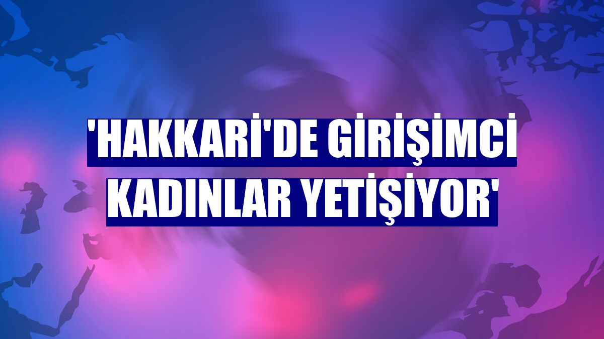'Hakkari'de Girişimci Kadınlar Yetişiyor'