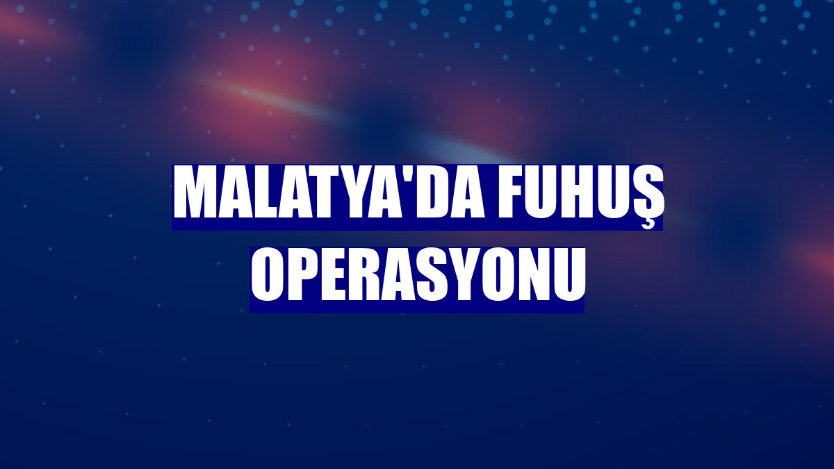 Malatya'da fuhuş operasyonu