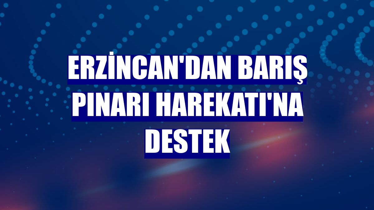 Erzincan'dan Barış Pınarı Harekatı'na destek