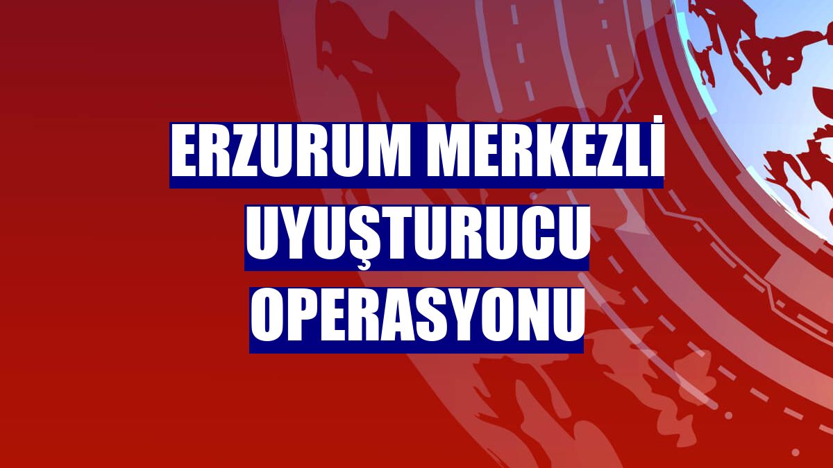 Erzurum merkezli uyuşturucu operasyonu