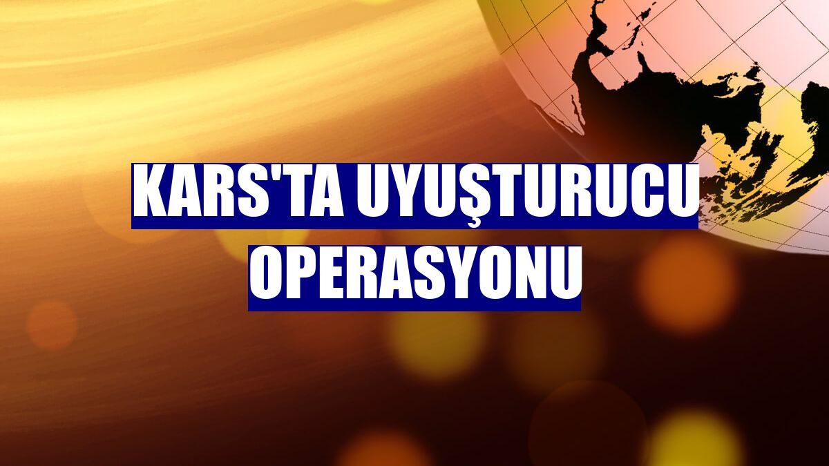 Kars'ta uyuşturucu operasyonu