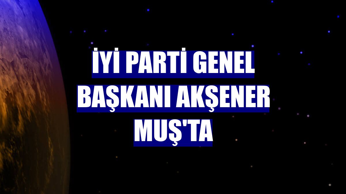 İYİ Parti Genel Başkanı Akşener Muş'ta
