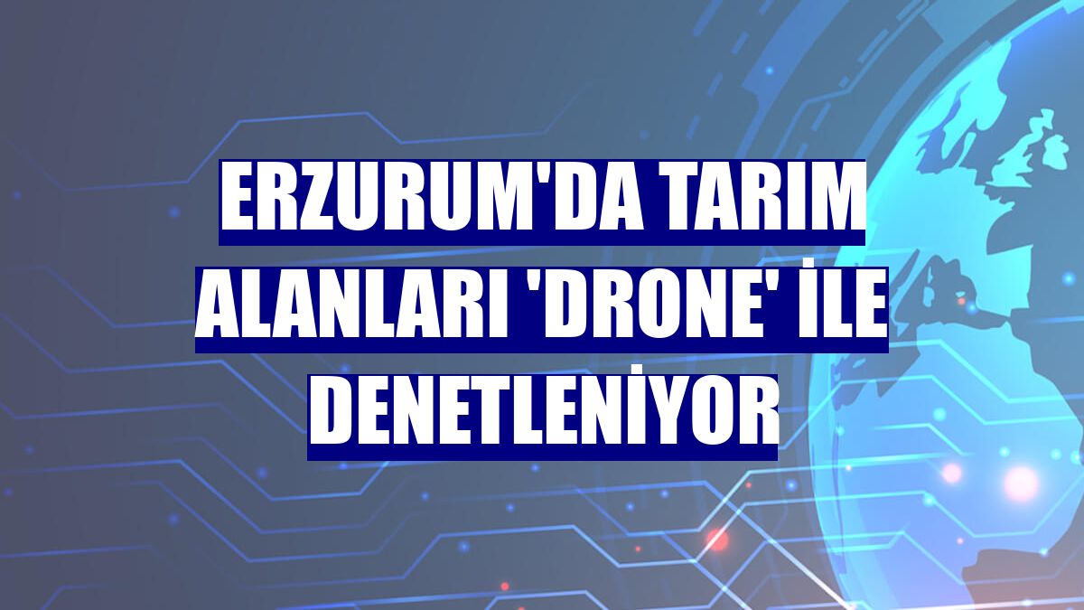 Erzurum'da tarım alanları 'drone' ile denetleniyor
