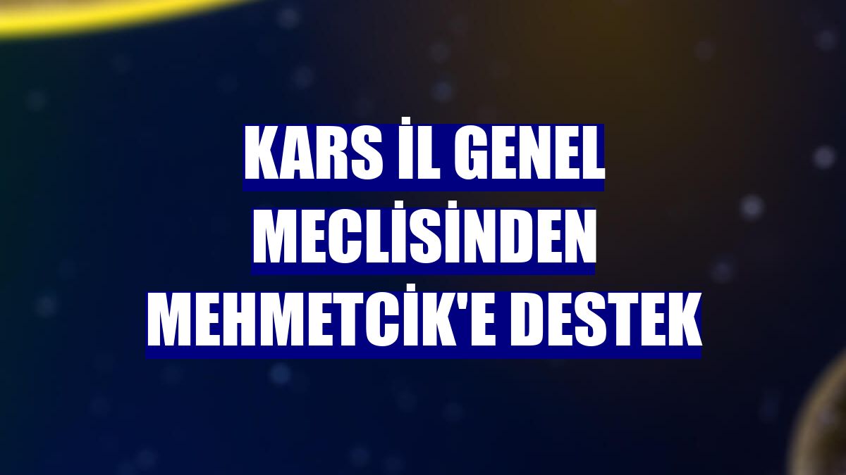 Kars İl Genel Meclisinden Mehmetcik'e destek