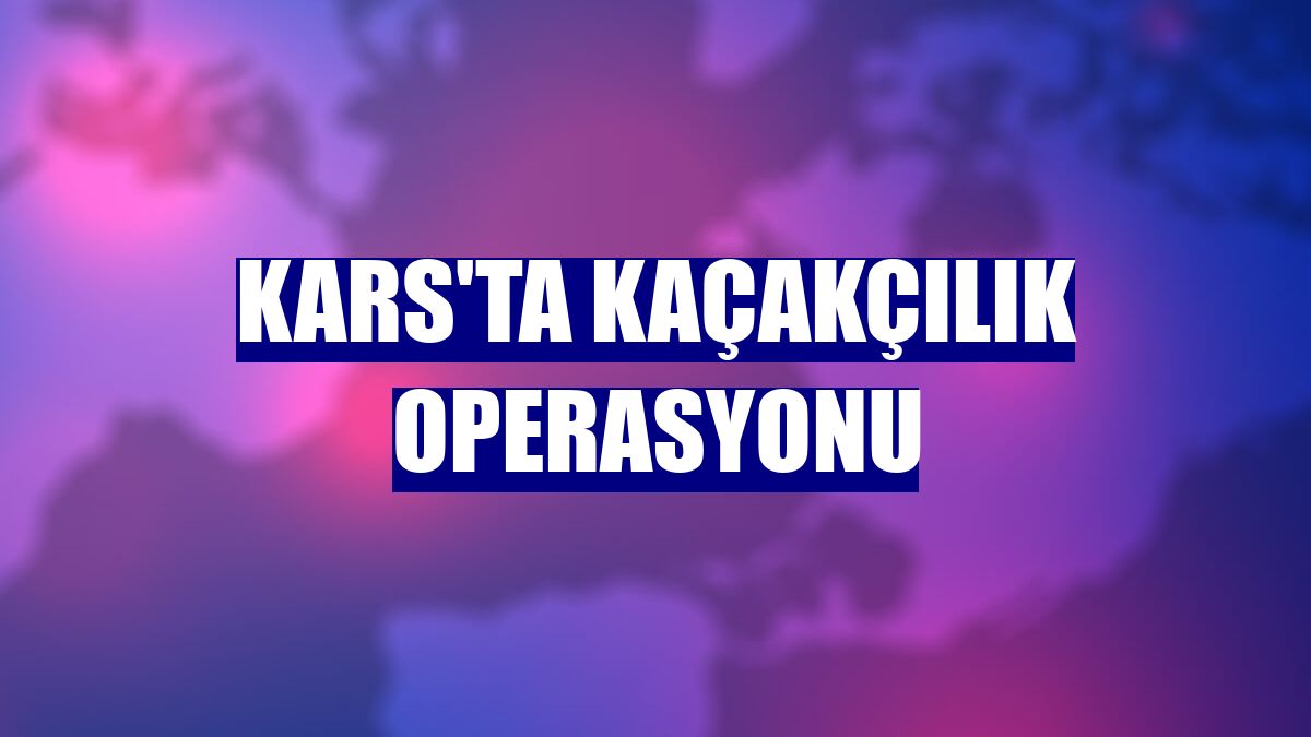 Kars'ta kaçakçılık operasyonu