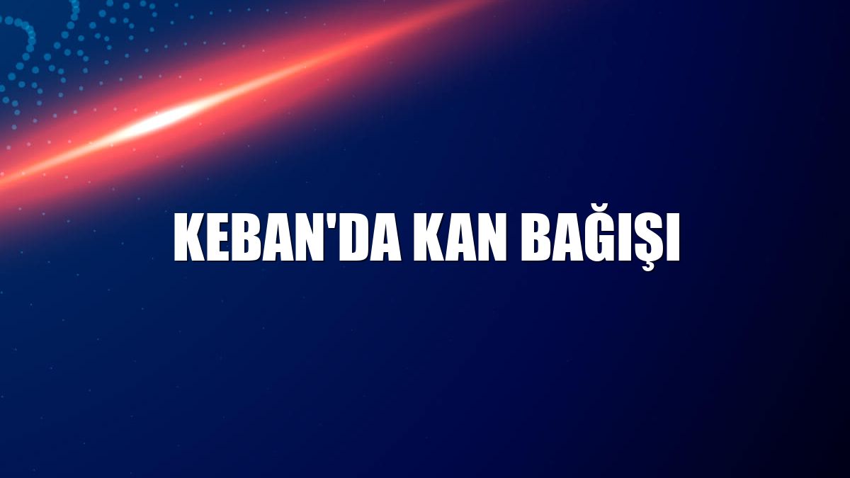 Keban'da kan bağışı