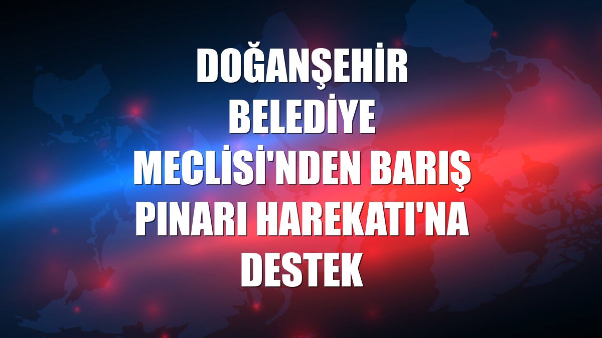 Doğanşehir Belediye Meclisi'nden Barış Pınarı Harekatı'na destek