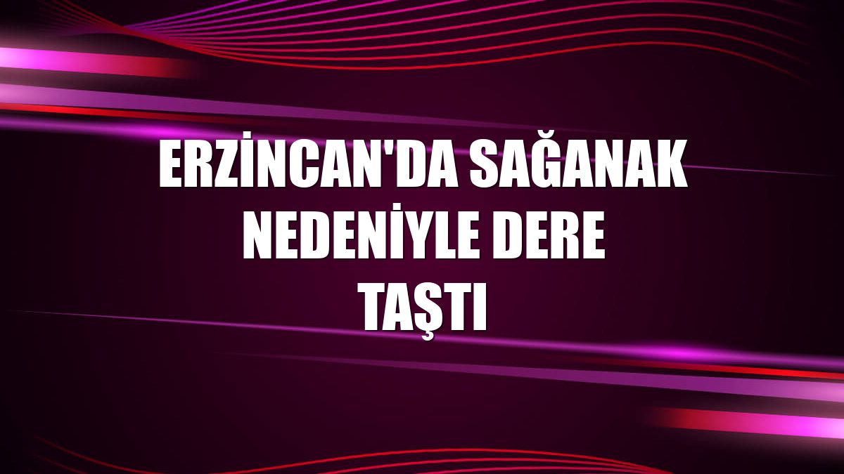 Erzincan'da sağanak nedeniyle dere taştı