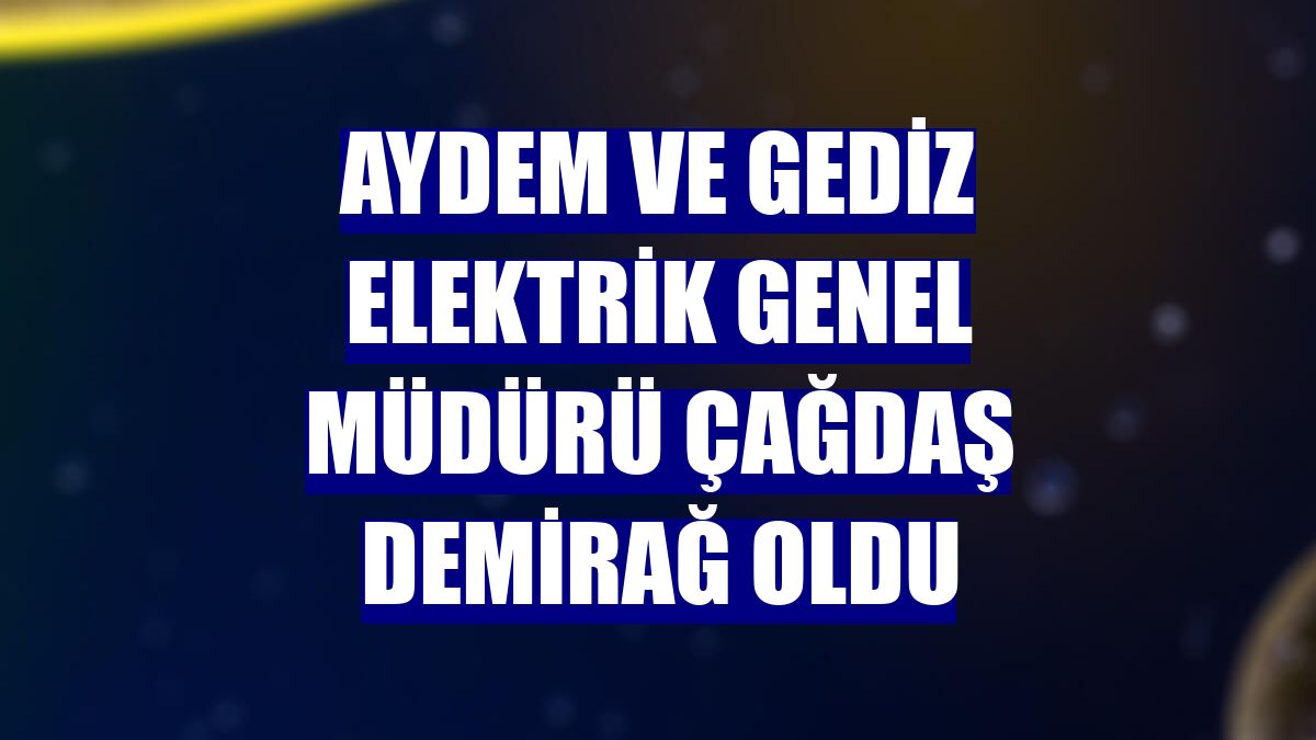 Aydem ve Gediz Elektrik Genel Müdürü Çağdaş Demirağ oldu