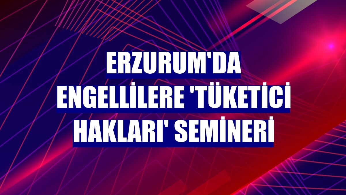Erzurum'da engellilere 'Tüketici Hakları' semineri