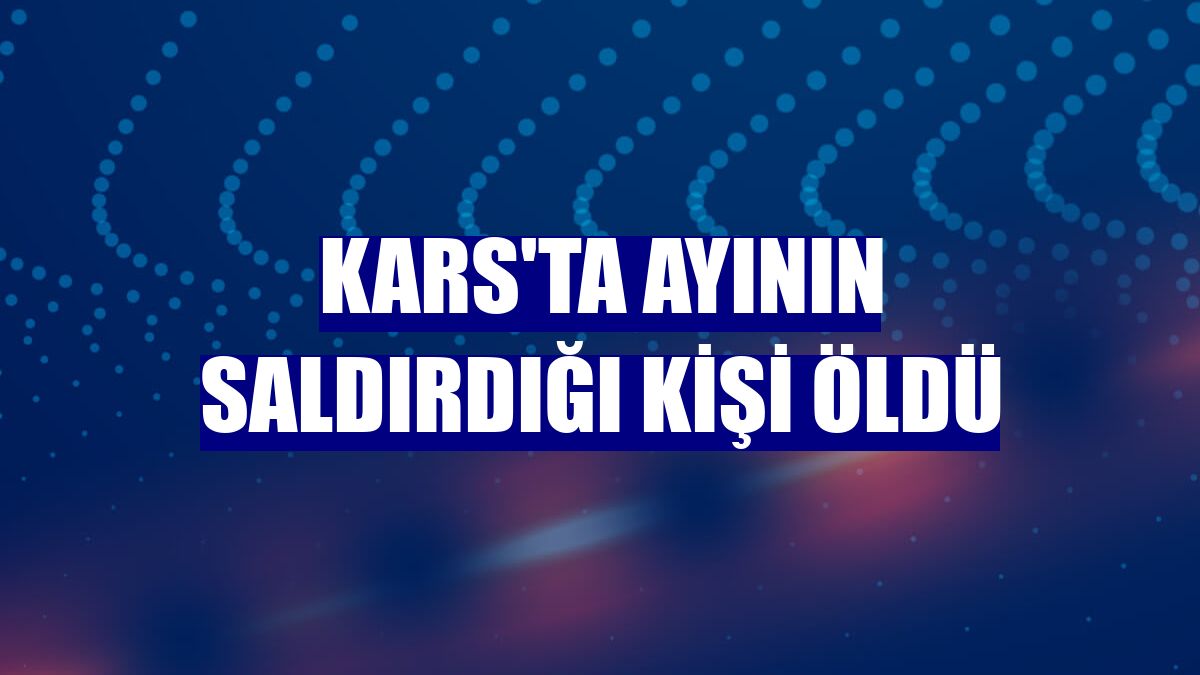 Kars'ta ayının saldırdığı kişi öldü
