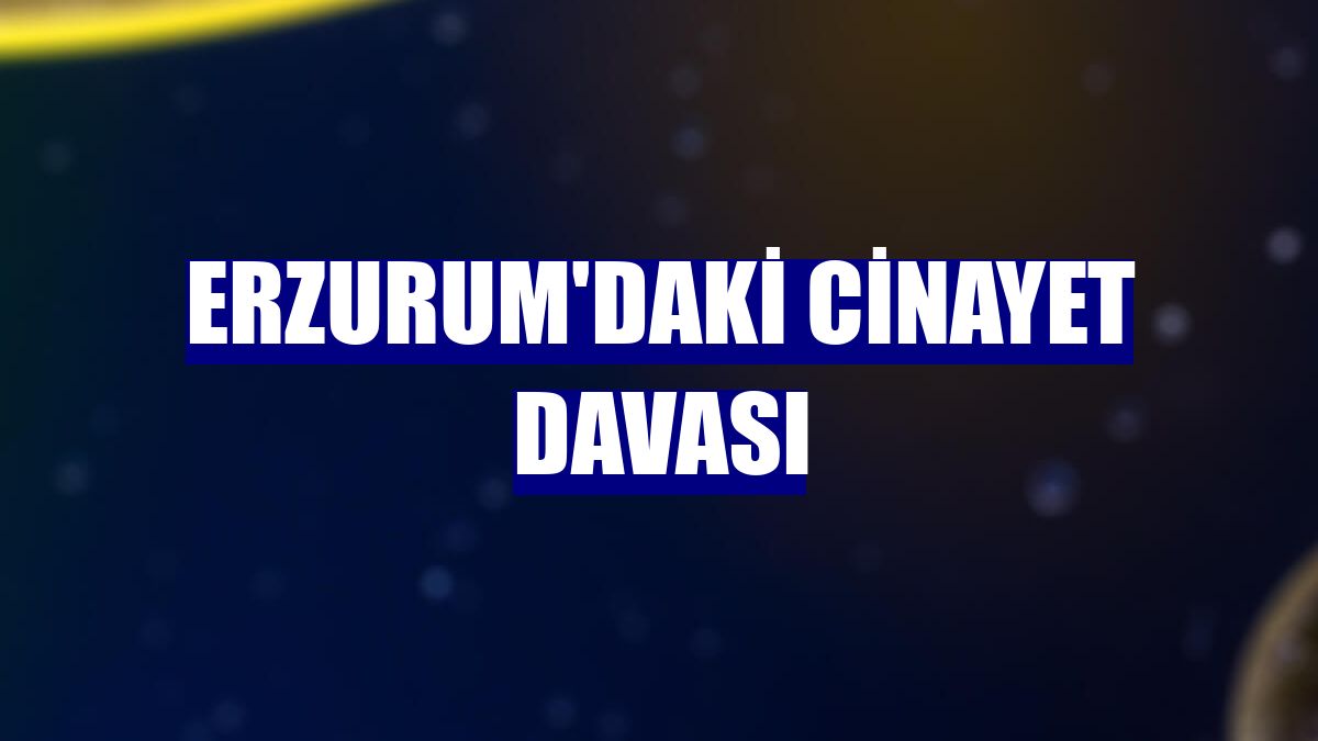 Erzurum'daki cinayet davası