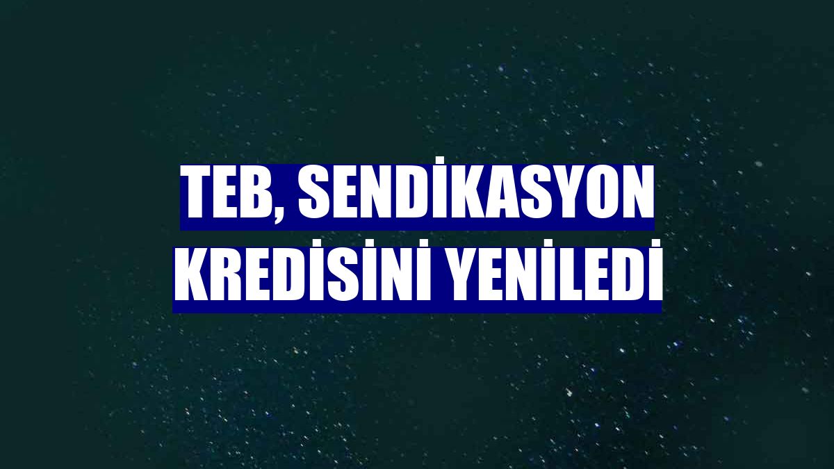TEB, sendikasyon kredisini yeniledi
