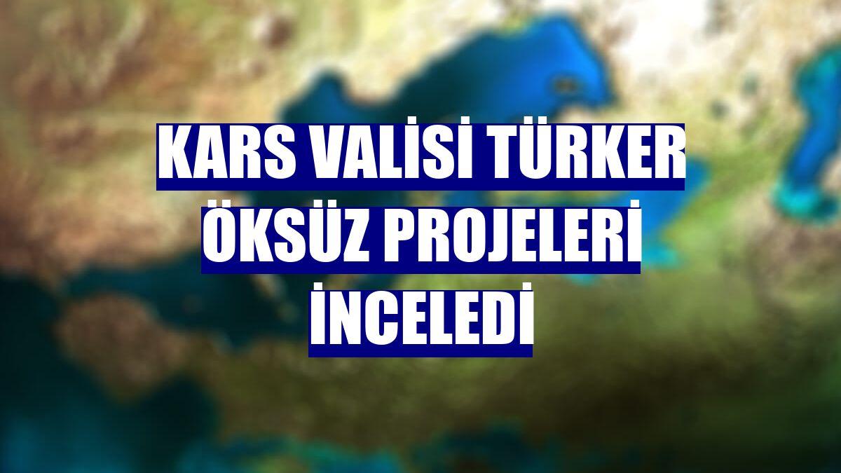 Kars Valisi Türker Öksüz projeleri inceledi