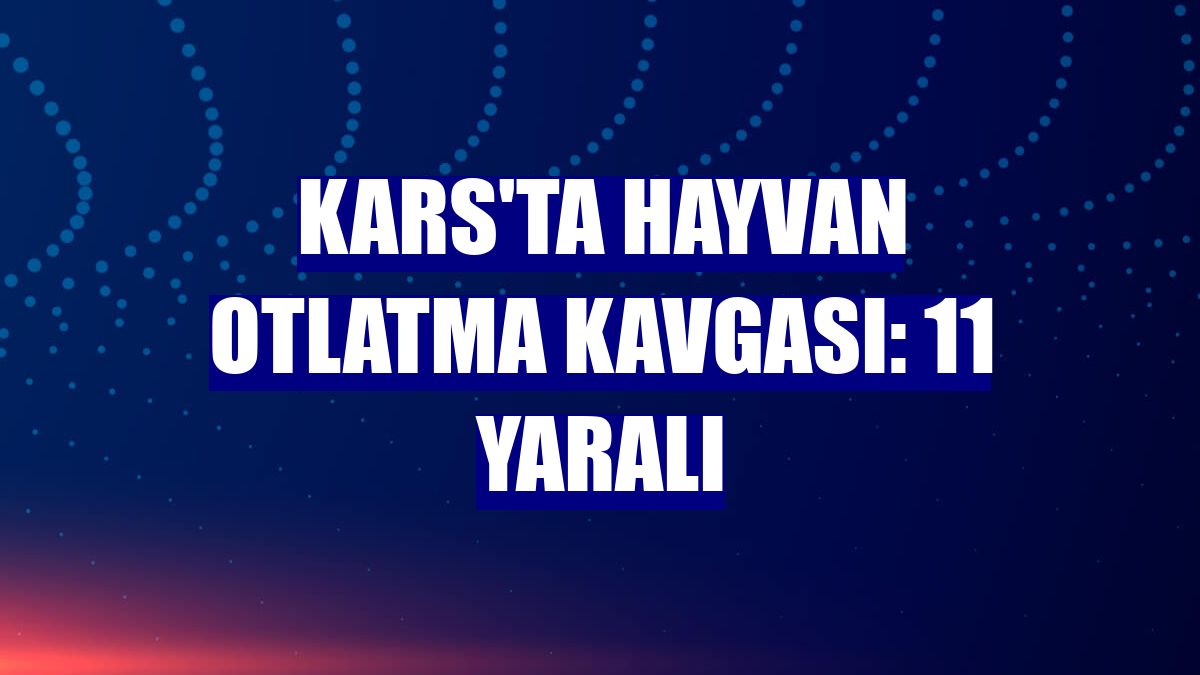 Kars'ta hayvan otlatma kavgası: 11 yaralı