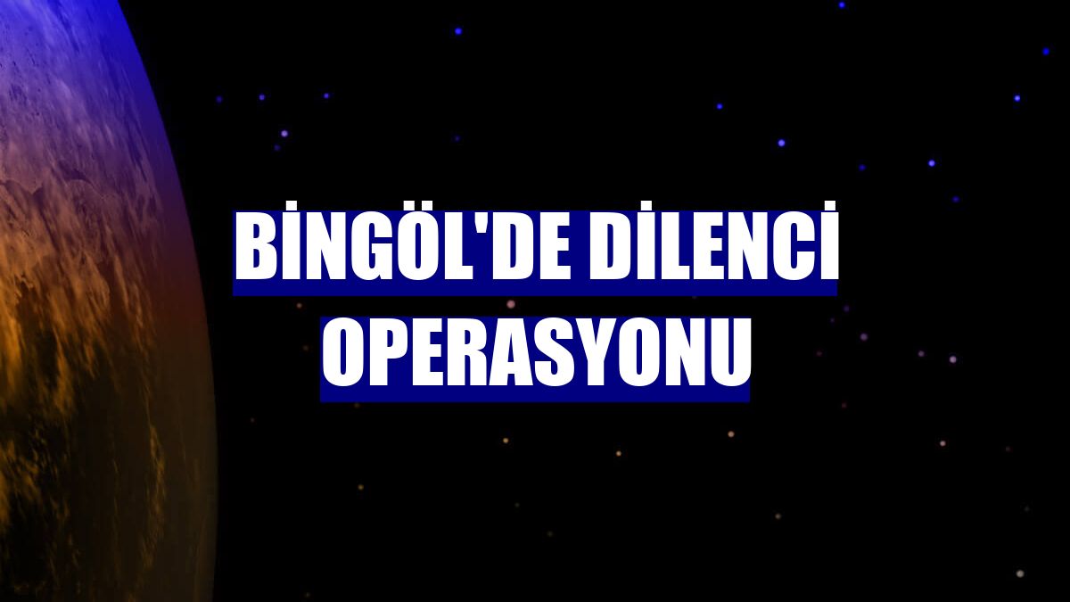 Bingöl'de dilenci operasyonu