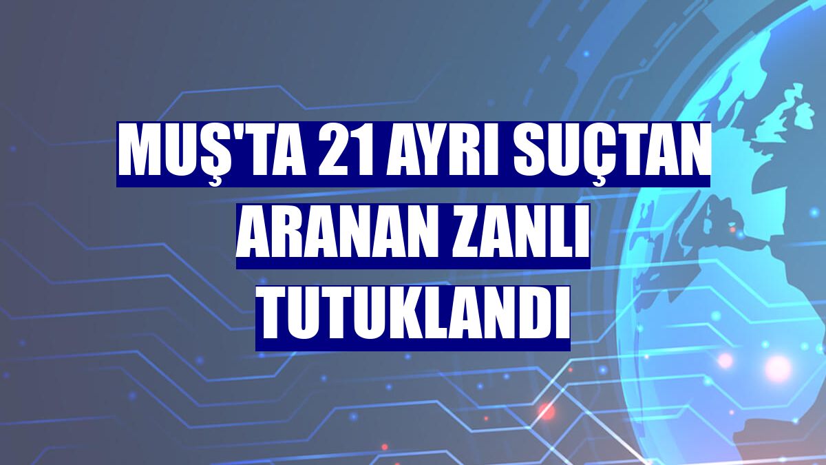 Muş'ta 21 ayrı suçtan aranan zanlı tutuklandı