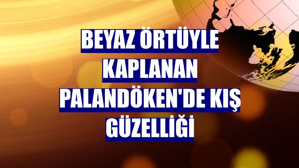 Beyaz örtüyle kaplanan Palandöken'de kış güzelliği