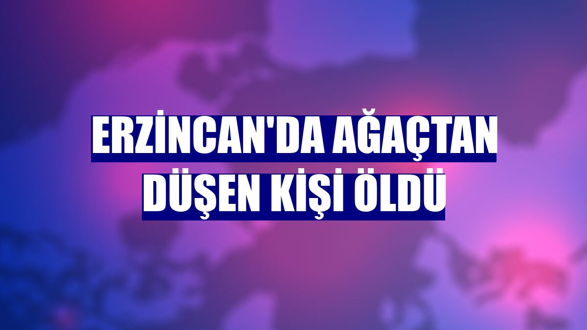 Erzincan'da ağaçtan düşen kişi öldü